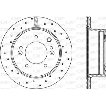 Jeu de 2 disques de frein arrière OPEN PARTS
