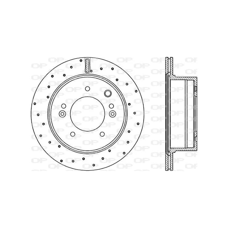 Jeu de 2 disques de frein arrière OPEN PARTS BDRS2241.25