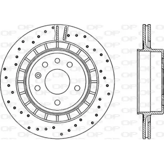 Jeu de 2 disques de frein arrière OPEN PARTS BDRS2242.25