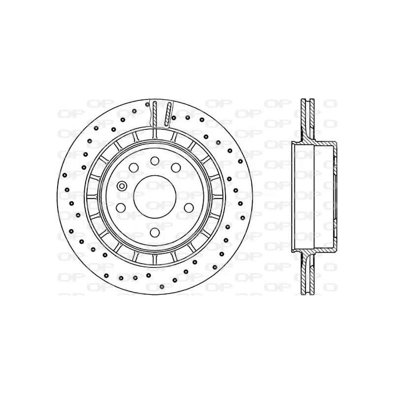 Jeu de 2 disques de frein arrière OPEN PARTS BDRS2242.25