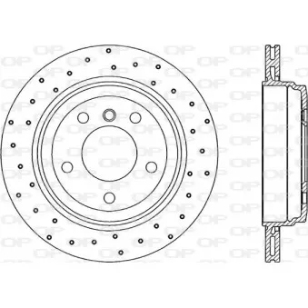 Jeu de 2 disques de frein arrière OPEN PARTS BDRS2243.25
