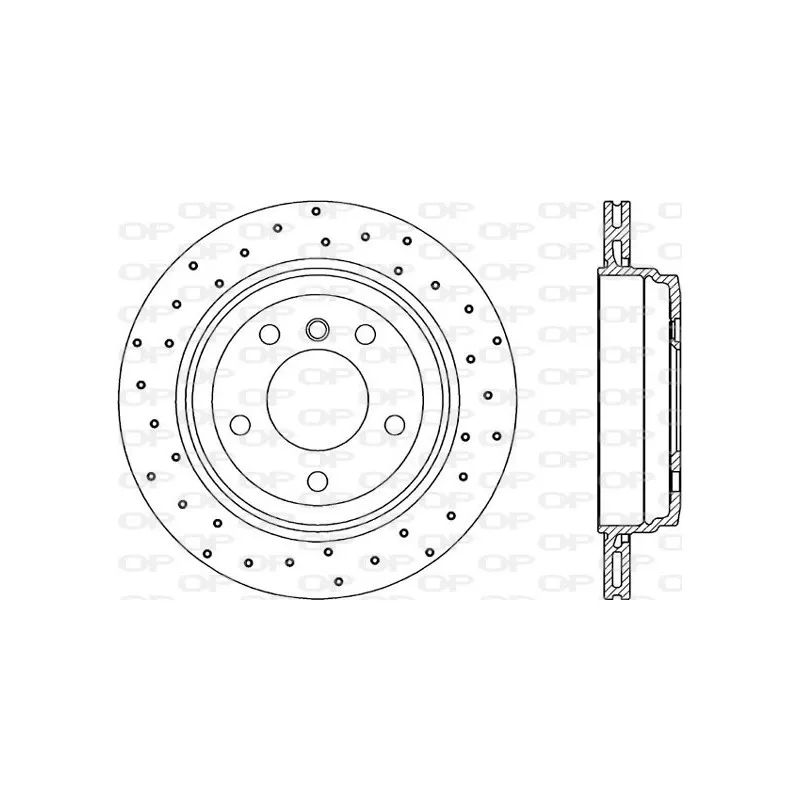 Jeu de 2 disques de frein arrière OPEN PARTS BDRS2243.25