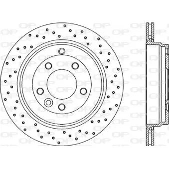 Jeu de 2 disques de frein arrière OPEN PARTS
