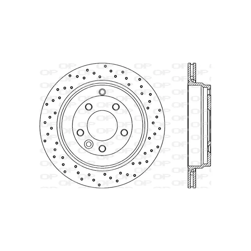 Jeu de 2 disques de frein arrière OPEN PARTS BDRS2256.25
