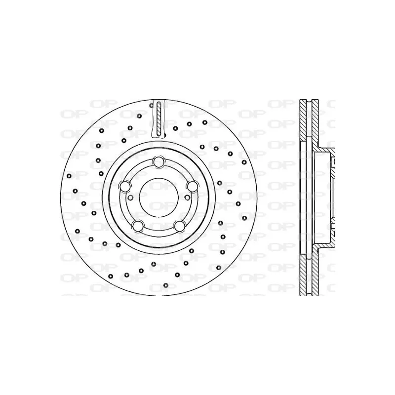Jeu de 2 disques de frein avant OPEN PARTS BDRS2266.25