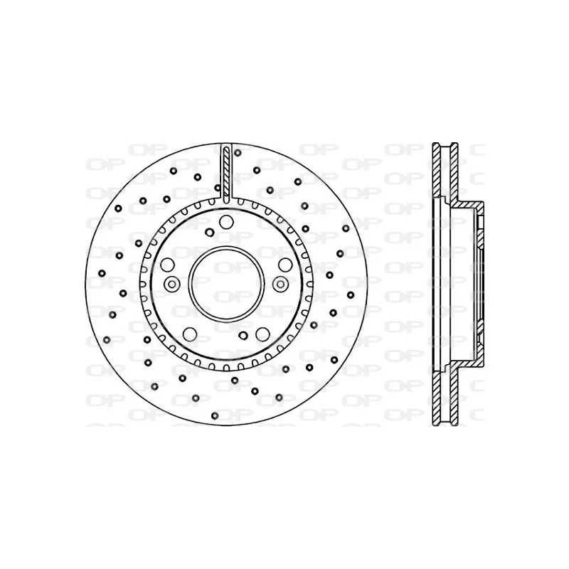 Jeu de 2 disques de frein avant OPEN PARTS BDRS2274.25