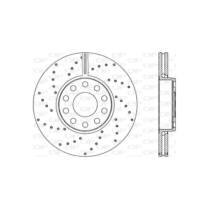 Jeu de 2 disques de frein avant OPEN PARTS BDRS2280.25