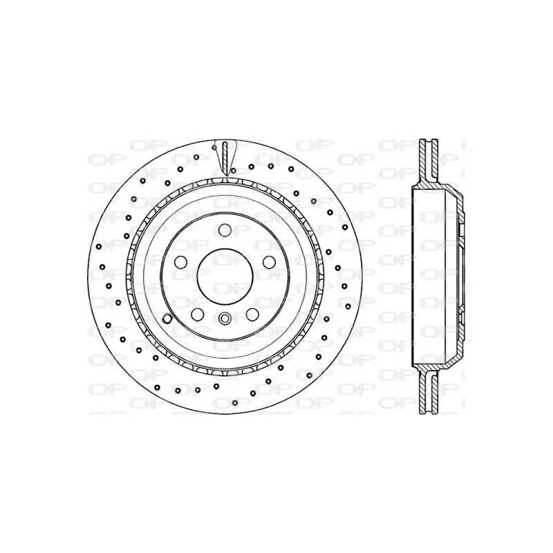 Jeu de 2 disques de frein arrière OPEN PARTS BDRS2297.25