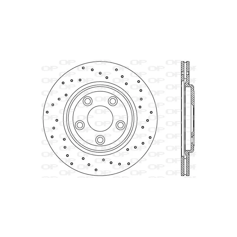 Jeu de 2 disques de frein arrière OPEN PARTS BDRS2358.25