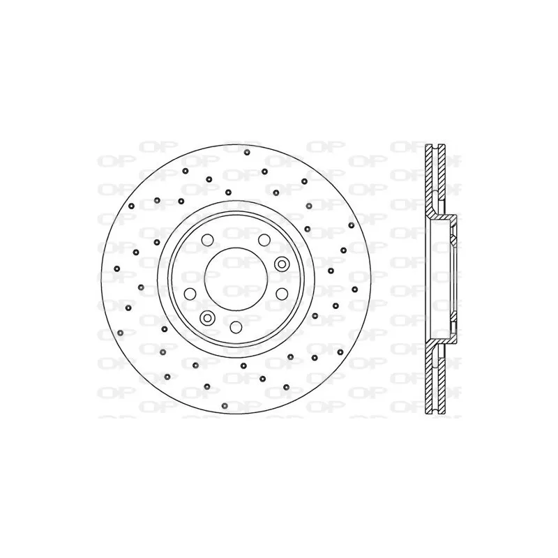 Jeu de 2 disques de frein arrière OPEN PARTS BDRS2380.25