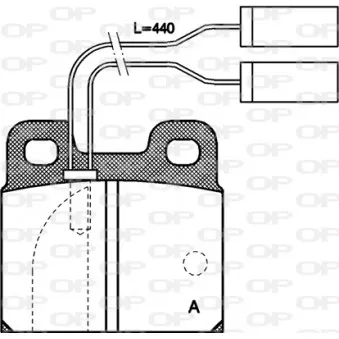 Jeu de 4 plaquettes de frein arrière OPEN PARTS BPA0005.01