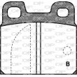 Jeu de 4 plaquettes de frein arrière OPEN PARTS BPA0005.11 - Visuel 2