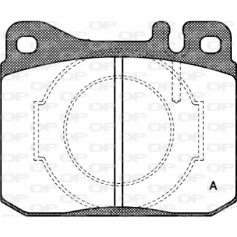 Jeu de 4 plaquettes de frein avant OPEN PARTS BPA0010.40