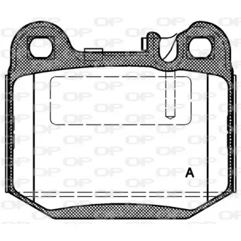 Jeu de 4 plaquettes de frein arrière OPEN PARTS BPA0014.40