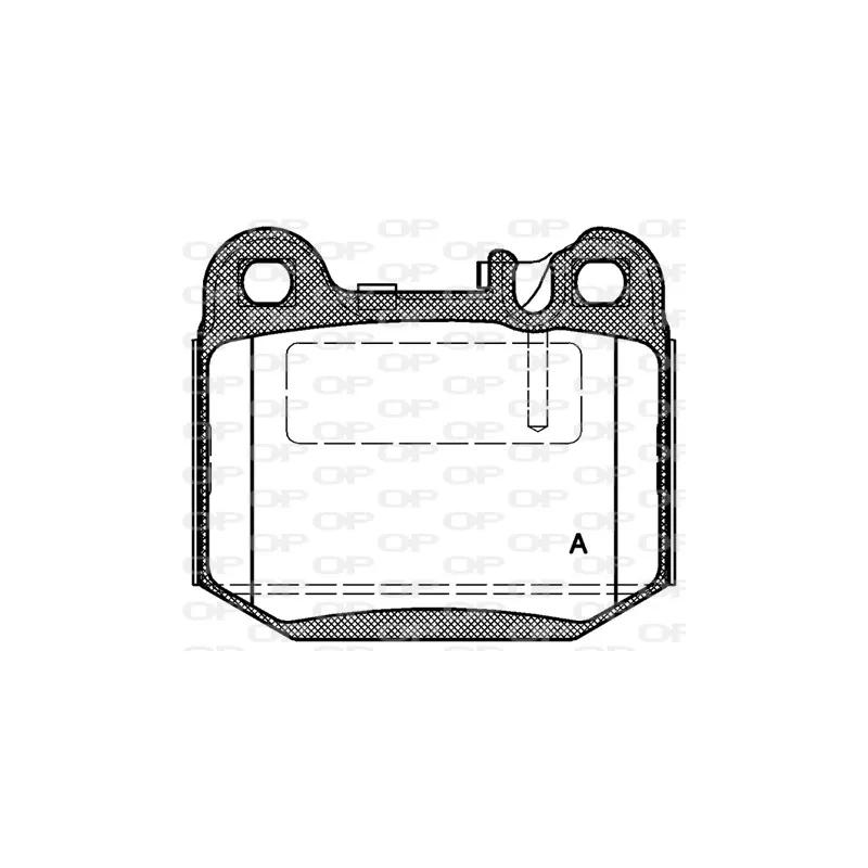 Jeu de 4 plaquettes de frein arrière OPEN PARTS BPA0014.40