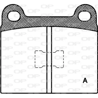 Jeu de 4 plaquettes de frein avant OPEN PARTS BPA0017.00