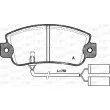Jeu de 4 plaquettes de frein avant OPEN PARTS BPA0025.22 - Visuel 1