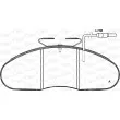Jeu de 4 plaquettes de frein avant OPEN PARTS BPA0048.02 - Visuel 1