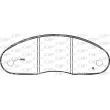Jeu de 4 plaquettes de frein avant OPEN PARTS BPA0048.02 - Visuel 2