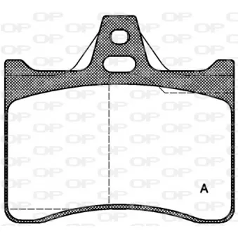 Jeu de 4 plaquettes de frein arrière OPEN PARTS BPA0088.10