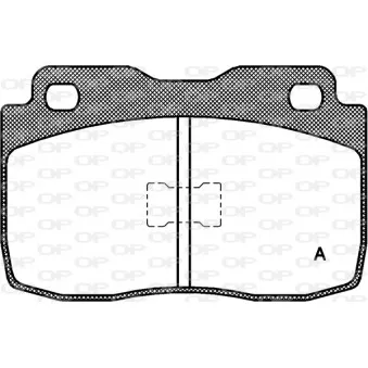 Jeu de 4 plaquettes de frein avant OPEN PARTS BPA0114.00