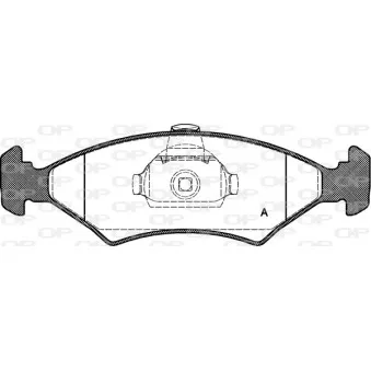 Jeu de 4 plaquettes de frein avant OPEN PARTS BPA0119.10