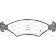 Jeu de 4 plaquettes de frein avant OPEN PARTS BPA0119.32 - Visuel 2