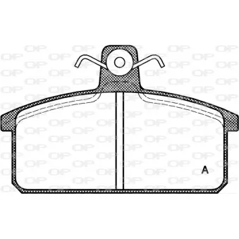 Jeu de 4 plaquettes de frein avant OPEN PARTS BPA0128.00