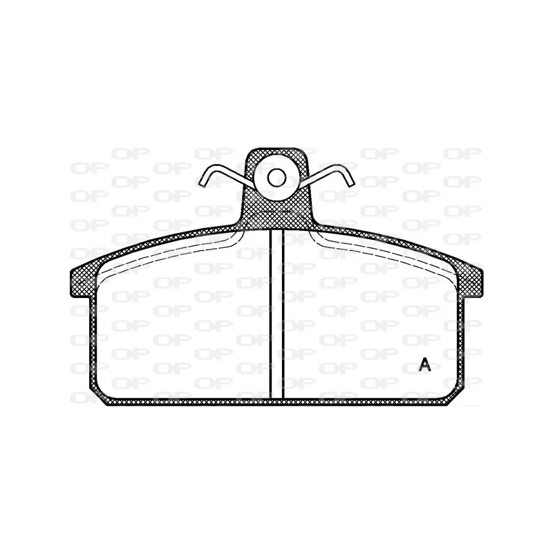Jeu de 4 plaquettes de frein avant OPEN PARTS BPA0128.00