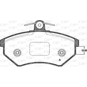 Jeu de 4 plaquettes de frein avant OPEN PARTS BPA0134.40