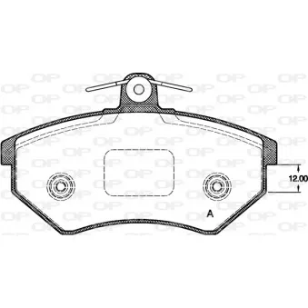 Jeu de 4 plaquettes de frein avant OPEN PARTS BPA0134.50