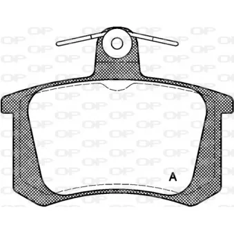 Jeu de 4 plaquettes de frein arrière OPEN PARTS
