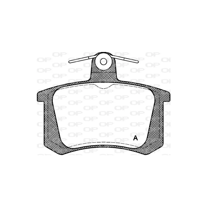 Jeu de 4 plaquettes de frein arrière OPEN PARTS BPA0135.20