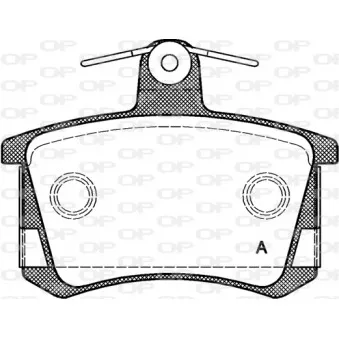 Jeu de 4 plaquettes de frein arrière OPEN PARTS BPA0135.40
