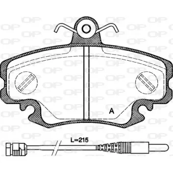 Jeu de 4 plaquettes de frein avant OPEN PARTS BPA0141.30