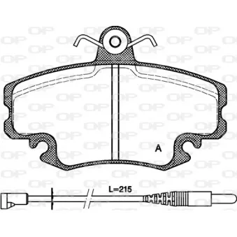 Jeu de 4 plaquettes de frein avant OPEN PARTS BPA0141.32