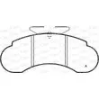 Jeu de 4 plaquettes de frein avant OPEN PARTS BPA0142.20 - Visuel 1