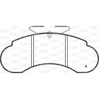Jeu de 4 plaquettes de frein avant OPEN PARTS BPA0142.20