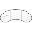 Jeu de 4 plaquettes de frein avant OPEN PARTS BPA0142.20 - Visuel 2