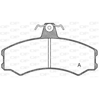 Jeu de 4 plaquettes de frein avant OPEN PARTS BPA0143.10
