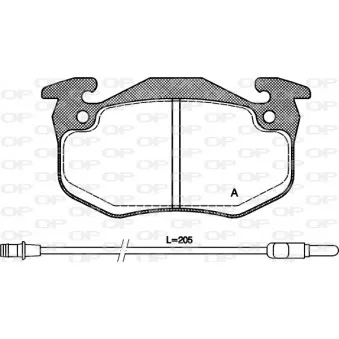 Jeu de 4 plaquettes de frein avant OPEN PARTS BPA0144.32