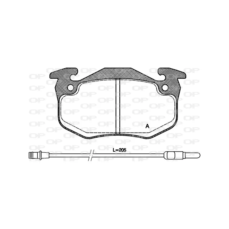 Jeu de 4 plaquettes de frein avant OPEN PARTS BPA0144.32