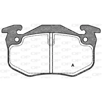 Jeu de 4 plaquettes de frein arrière OPEN PARTS BPA0144.50