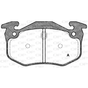 Jeu de 4 plaquettes de frein arrière OPEN PARTS BPA0144.70