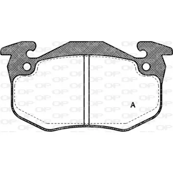 Jeu de 4 plaquettes de frein avant OPEN PARTS BPA0144.80
