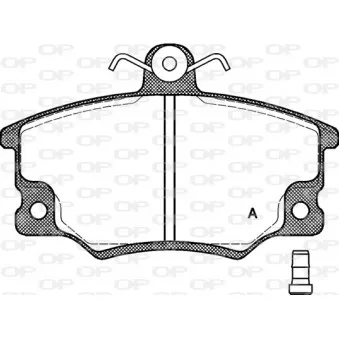 Jeu de 4 plaquettes de frein avant OPEN PARTS BPA0146.14