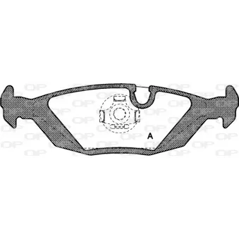 Jeu de 4 plaquettes de frein arrière OPEN PARTS BPA0155.00