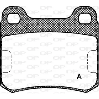 Jeu de 4 plaquettes de frein arrière OPEN PARTS BPA0157.00
