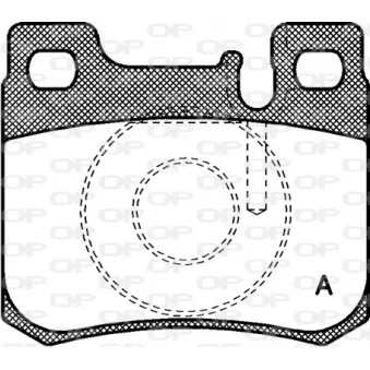 Jeu de 4 plaquettes de frein arrière OPEN PARTS BPA0157.20
