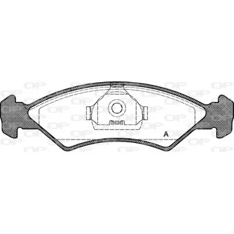 Jeu de 4 plaquettes de frein avant OPEN PARTS BPA0168.00
